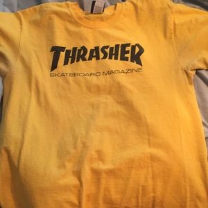 Yellow and black thrasher t-shirt